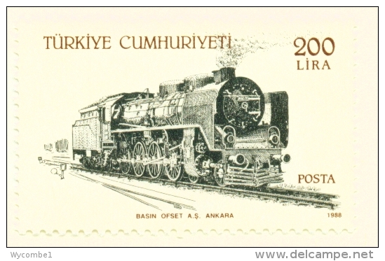 TURKEY  -  1988  Trains  200l   Mounted/Hinged Mint - Nuovi