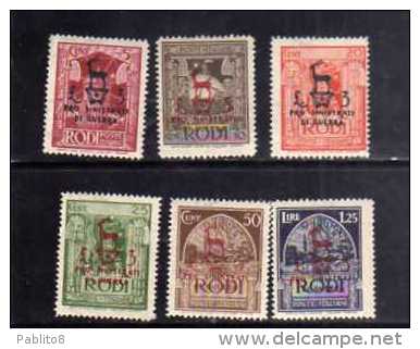 COLONIE ITALIANE EGEO OCCUPAZIONE TEDESCA GERMAN OCCUPATION 1944 PRO SINISTRATI DI GUERRA SERIE COMPLETA  MNH - Aegean (German Occ.)