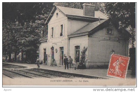 SANTENY .SERVON ( La Gare  Aujourdhui Disparue ) - Santeny