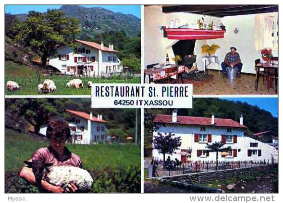 64  ITXASSOU Chez St Pierre Alt 460m Restaurant Campagnard, Cheminee, Moutons - Itxassou