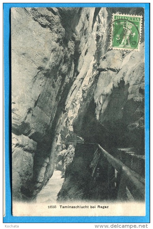 OV1059, Taminaschlucht Bei Ragaz, Sargans, Gorge De La Tamina, No18593, Circulée 1909 - Sargans