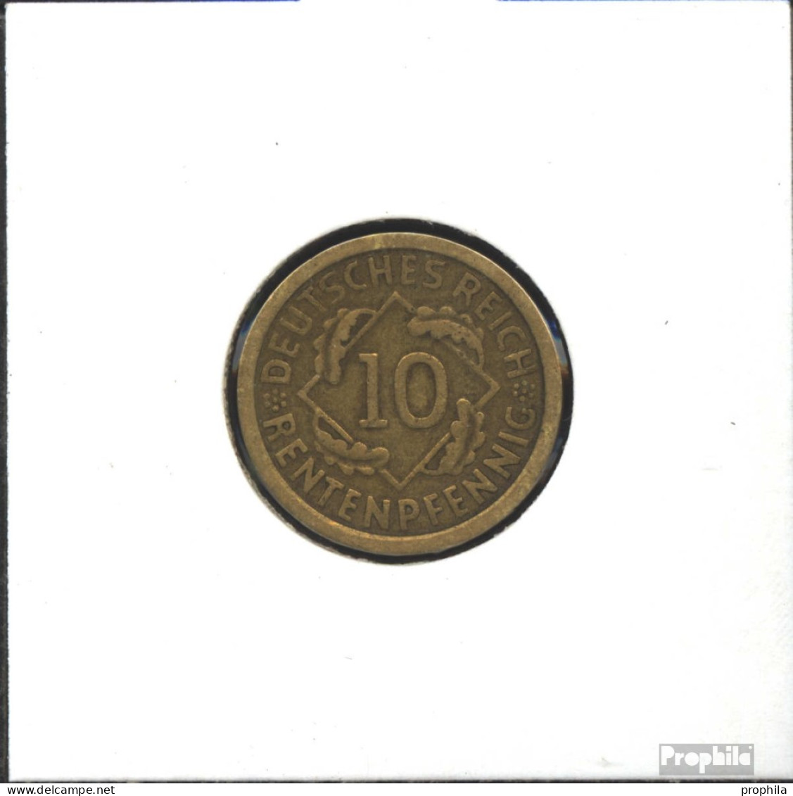 Deutsches Reich Jägernr: 309 1923 A Vorzüglich Aluminium-Bronze Vorzüglich 1923 10 Rentenpfennig Ähren - 10 Rentenpfennig & 10 Reichspfennig