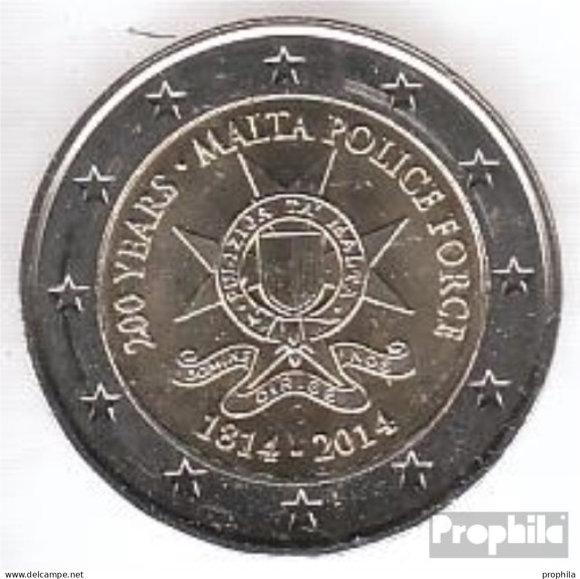 Malta 2014 Stgl./unzirkuliert Auflage: 300.000 Stgl./unzirkuliert 2014 2 EURO 200 Jahre Polizei - Malta