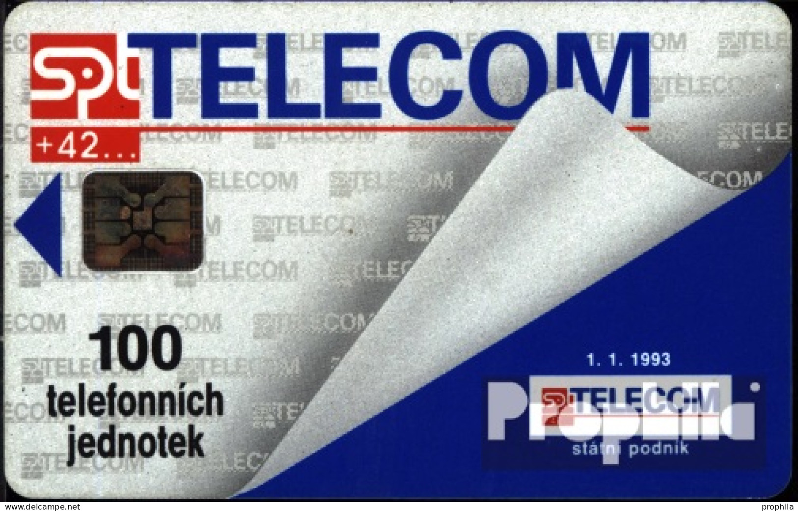 Tschechoslowakei 880 100 Einheiten Gebraucht Telecom 1.1.93 - Tschechoslowakei