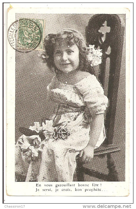 Enfants - Série  De 5 Cartes -  Superbe Fillette Et Son Bouquet De Fleurs Porteur De Messages - Collections, Lots & Series