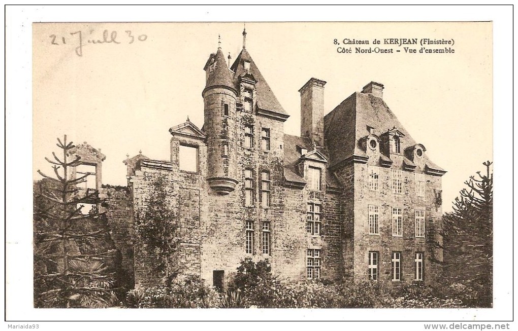 SAINT VOUGAY - KERJEAN - FINISTERE - BRETAGNE - LE CHATEAU - COTE NORD OUEST - VUE D'ENSEMBLE - Saint-Vougay