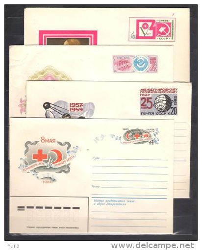 Lot 249 12 Scans USSR Collection   Postal Covers With Printed Original Stamp  46 Different With Dublicates  MNH - Sammlungen