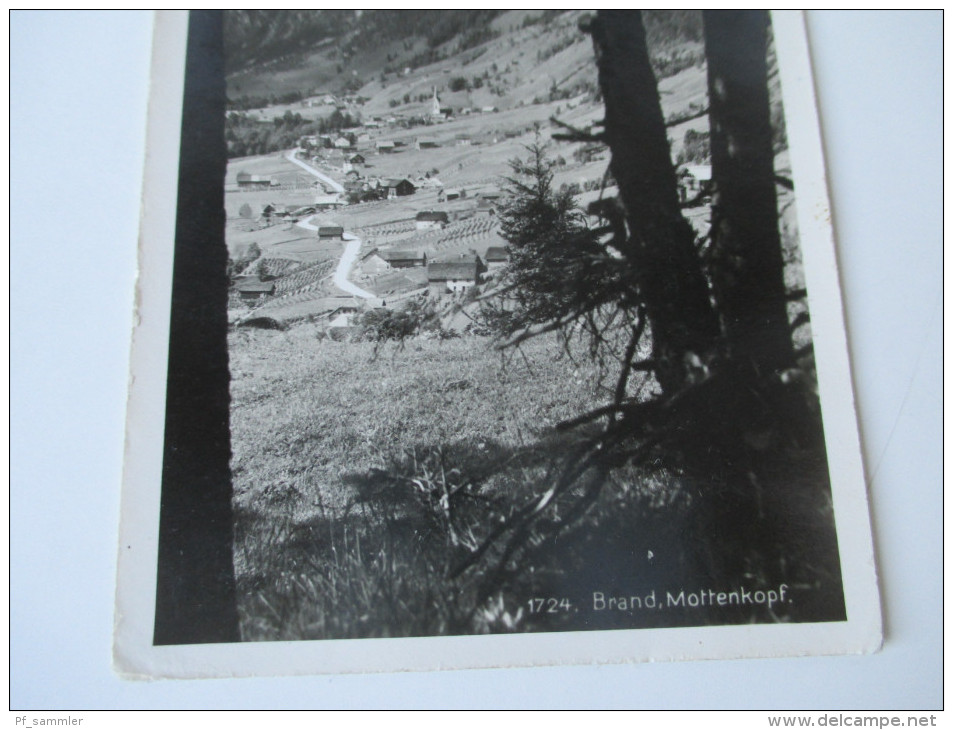 AK / Echtfoto 1931. Brand. Mottenkopf. Ansicht Ins Tal - Bludenz