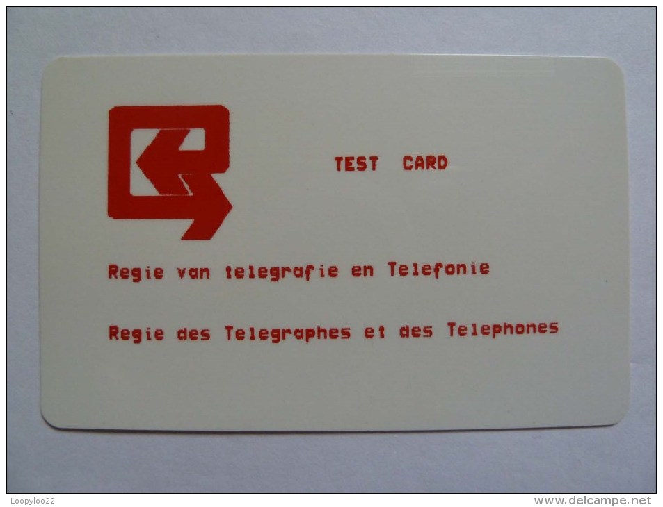 BELGIUM - Alcatel - Test Card For RTT In Red - 2 Or 3 Known - Extremely RARE - Service & Tests