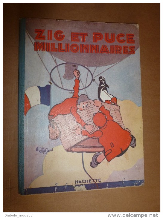 1929    ZIG ET PUCE MILLIONNAIRES Par Alain Saint-Ogan ,   Imprimerie Maillet - Zig Et Puce