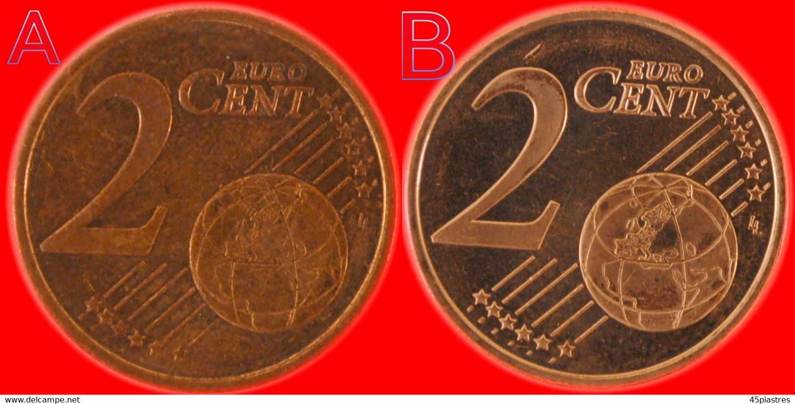 * TWO VARIETIES FINLAND ★ CYPRUS 2 CENTS 2008 DIES A And B! MINT LUSTRE!  LOW START &#9733; NO RESERVE! - Cyprus