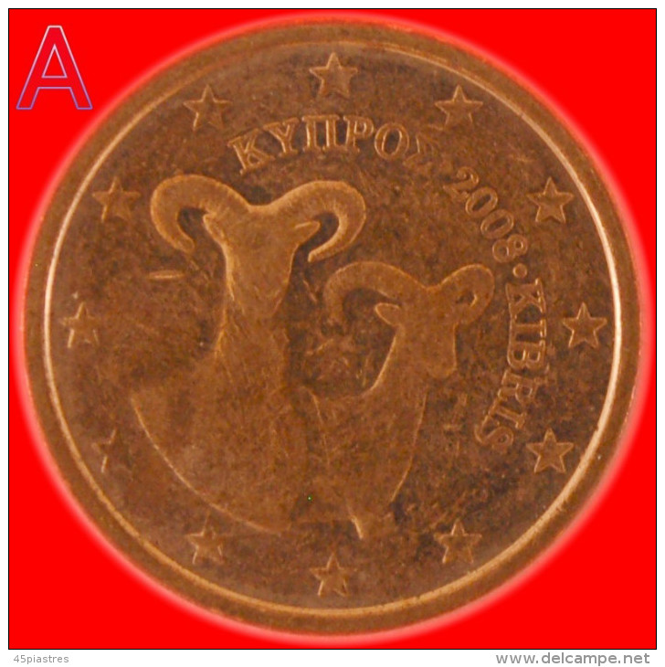 * TWO VARIETIES FINLAND ★ CYPRUS 2 CENTS 2008 DIES A And B! MINT LUSTRE!  LOW START &#9733; NO RESERVE! - Cyprus