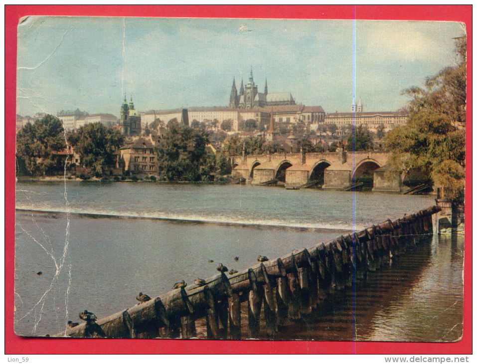 162727 / PAR AVION 1963  To BULGARIA - PRAHA - PRAGUE CASTLE , BRIDGE   - INSECT Czechoslovakia Tchecoslovaquie - Brieven En Documenten