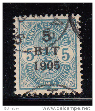 Danish West Indies Used Scott #41 5b On 5c Arms - Denmark (West Indies)