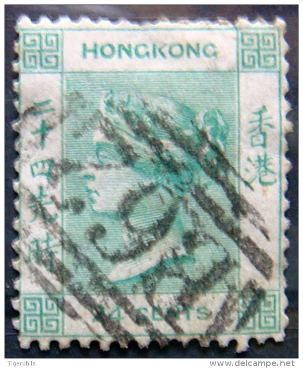 HONGKONG 1863 24c Queen Victoria USED Scott18 CV$13 - Oblitérés