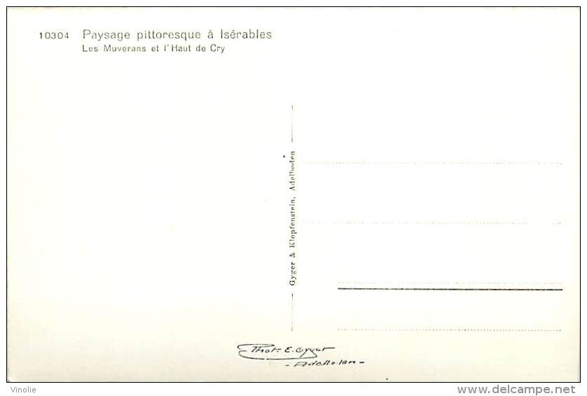 Réf : A-15-1760  :   ISERABLES ET LE HAUT DE CRY - Isérables