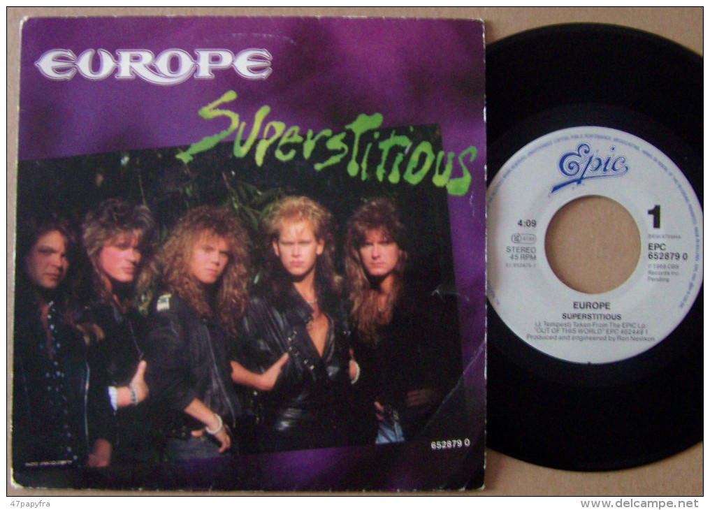 EUROPE / J TEMPEST SP 45T Vinyle Superstitious EX / M - Rock