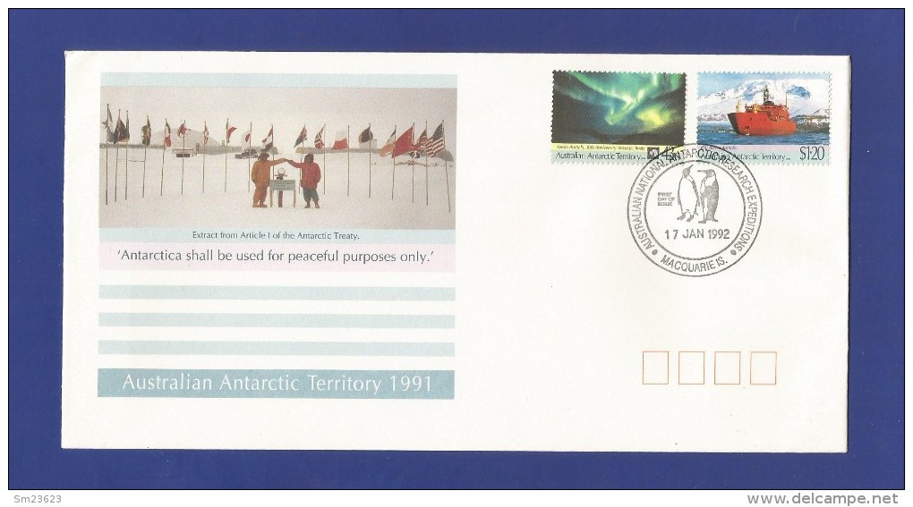 AAT  1992  Mi.Nr. 88 / 89 - Expeditions Macquarie - FDC 17. Jan. 1992 - - FDC