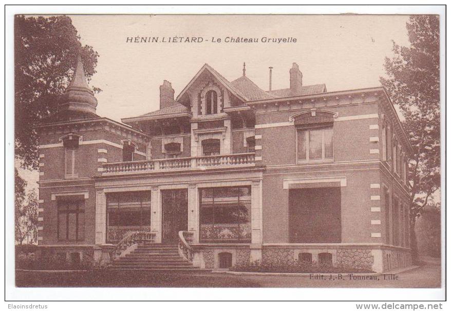 Hénin-Liétard (62) - Le Château Gruyelle. Bon état, Sépia, A Circulé. - Henin-Beaumont