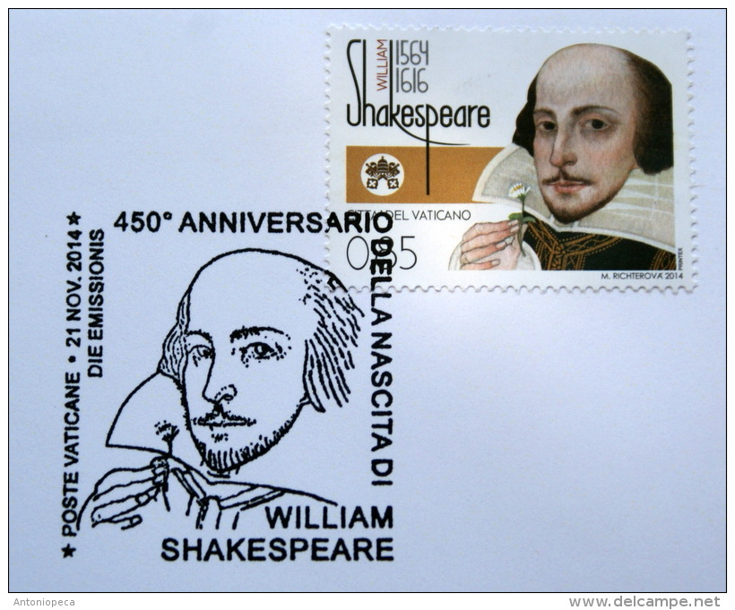 VATICANO 2014 - FDC CENTENARY BIRTH WILLIAM SHAKESPEARE - Nuevos