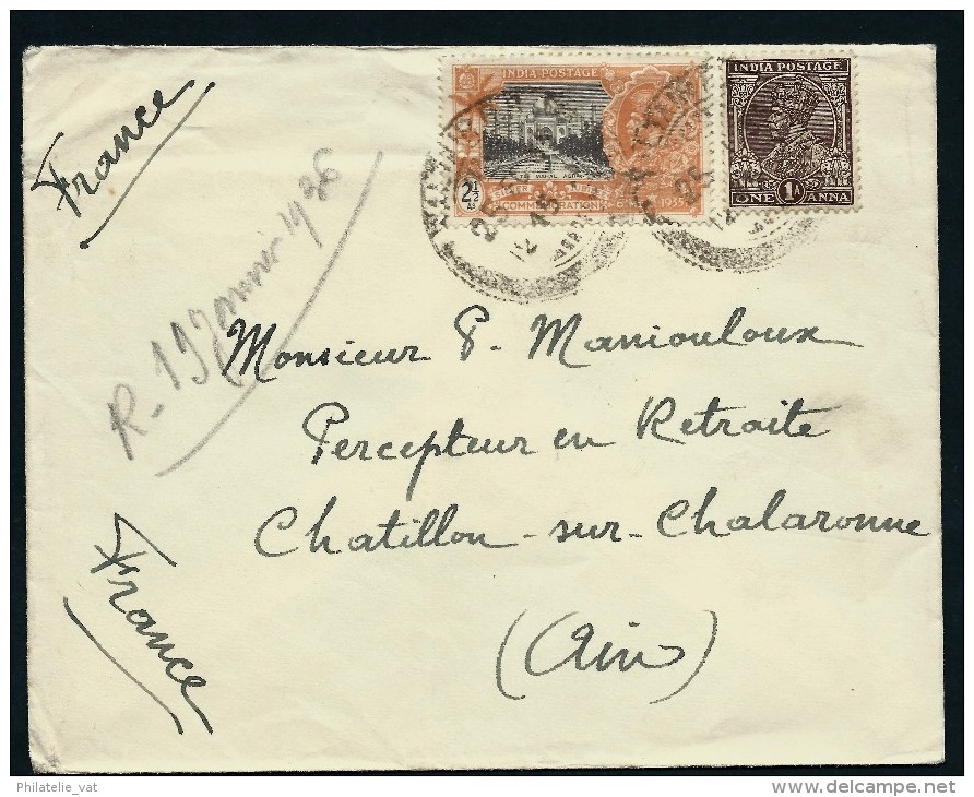 GB- INDE 2 LETTRES  POUR LA FRANCE   DONT 1 ENTIER   1928 ET 1936 A ETUDIER  LOT P2129 - 1911-35 Koning George V