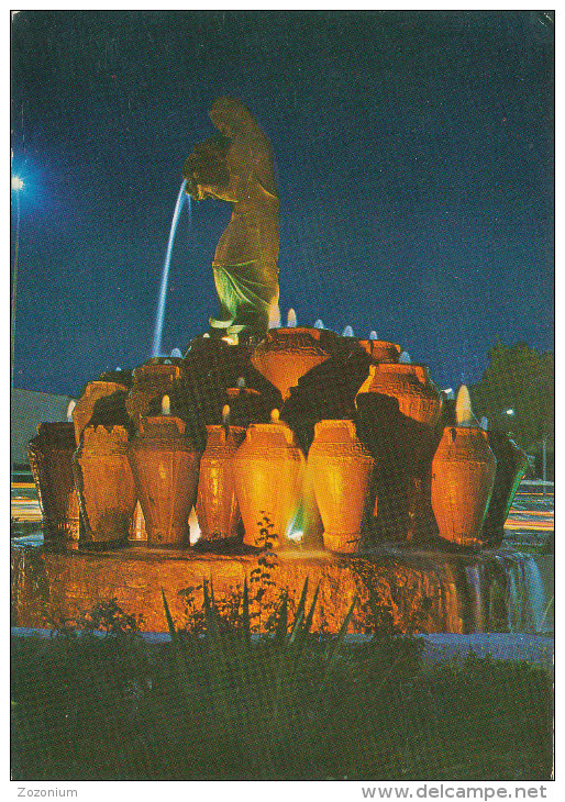 BAGHDAD, Kahramana Statue, Ali Baba, By Night , Old Postcard - Irak