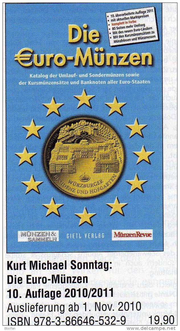 Die EURO-Münzen Katalog 2011 Neu 20€ Für Numis-Briefe, Numisblätter Neueste Auflage Von Gietl EU-contry And Germany - Books & Software