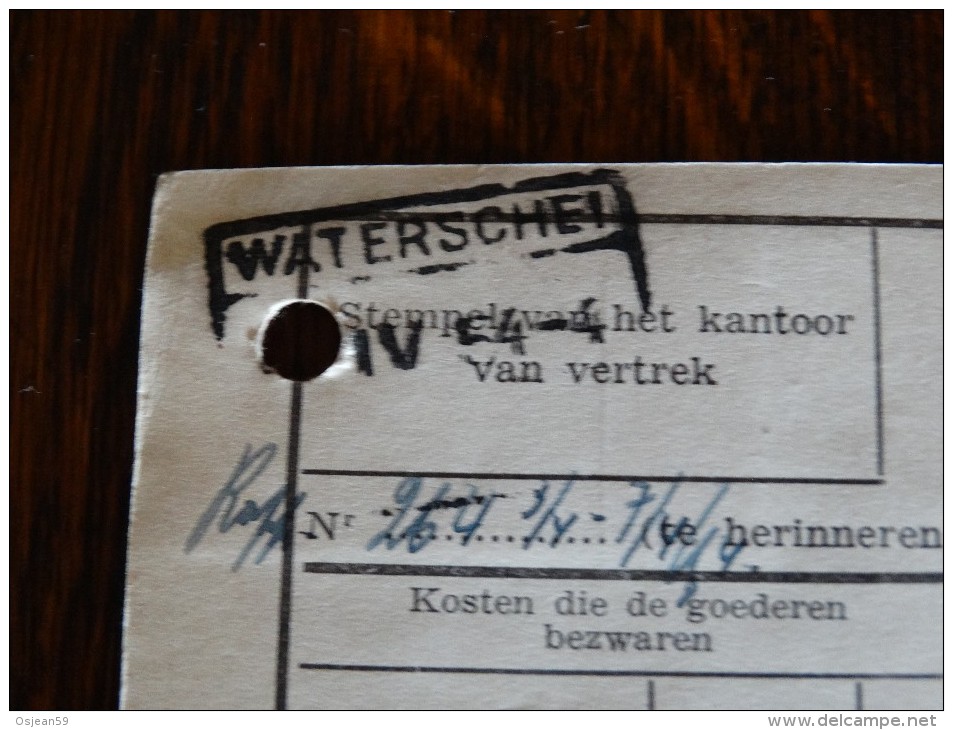 Carte Postale/postkaart De Service De Chemin De Fer Au Départ De Waterschei Vers Bourlers Obl Ambulant(waterschei-gent) - Altri & Non Classificati