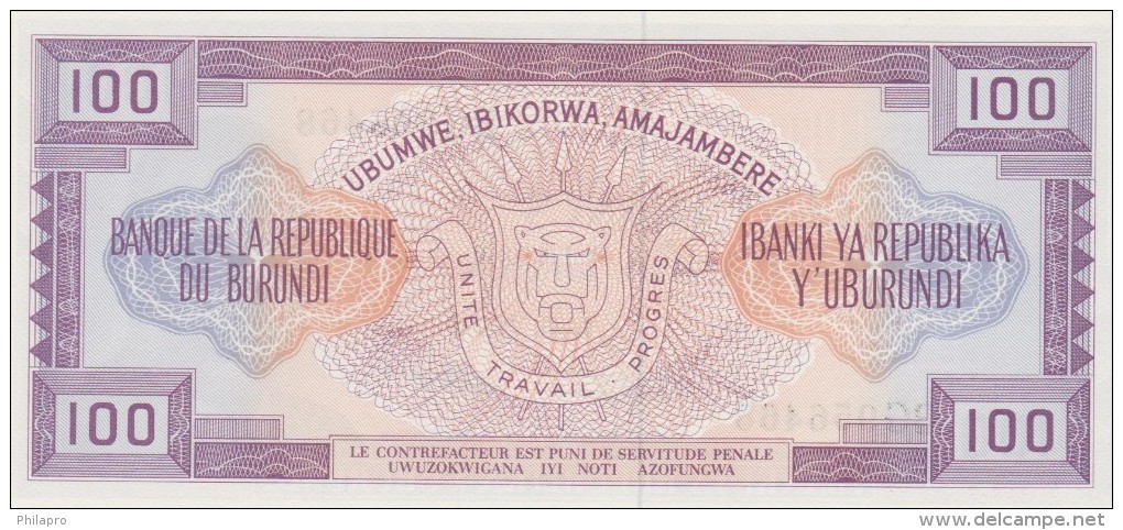 BURUNDI  BANKNOTE   VF  ++  Ref  643 - Burundi