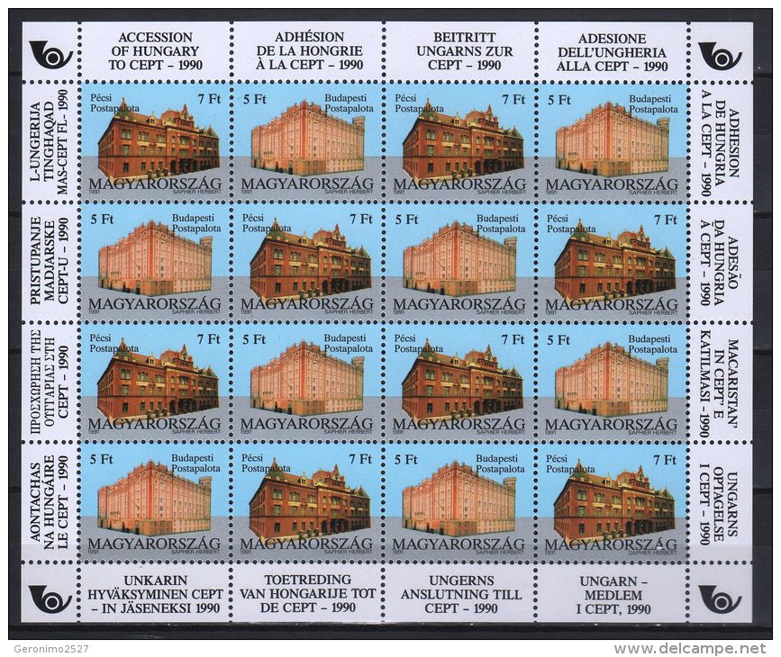 HUNGARY 1991 HISTORY Architecture BUILDINGS - Fine Sheet MNH - Nuevos