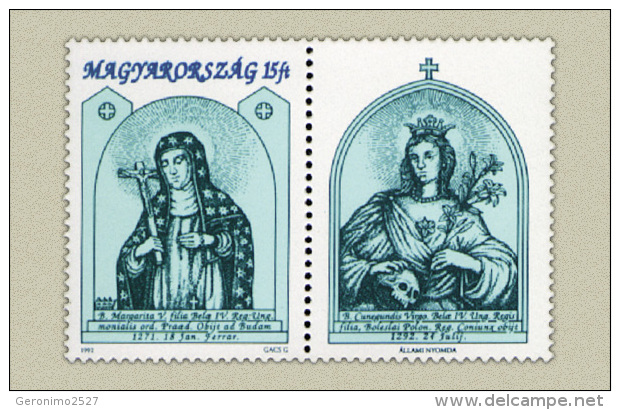 HUNGARY 1992 PEOPLE Saints ST. MARGARET - Fine Set MNH - Nuevos