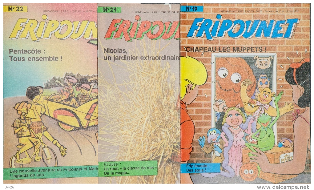 Fripounet - Magazine Hebdomadaire De 1987 - Lot De 3 N° (19 - 21 - 22) - Fripounet