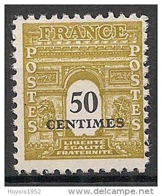 France 1945 Y&T Nos 702** à 711** (10 Timbres) Arc De Triomphe - 1944-45 Arco Di Trionfo