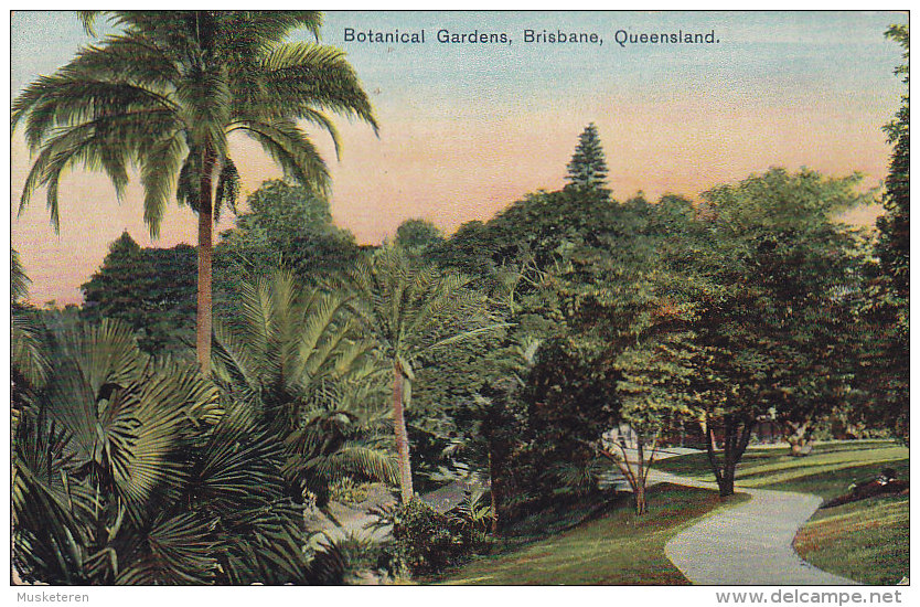 Australia PPC Botaniacal Gardens, Brisbane, Queensland "Coloured Shell Series, Queensand Views" (2 Scans) - Brisbane