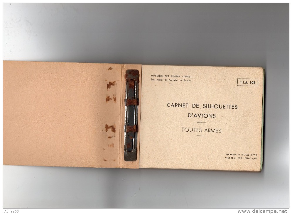 Carnet De Silhouettes D Avions  France  URSS  Grande Bretagne  USA  1950  Et Helicopteres - Andere & Zonder Classificatie