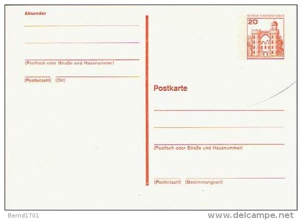 Germany / Berlin - Ganzsache Postkarte Ungebraucht / Postcard Mint  (D1104) - Postcards - Mint