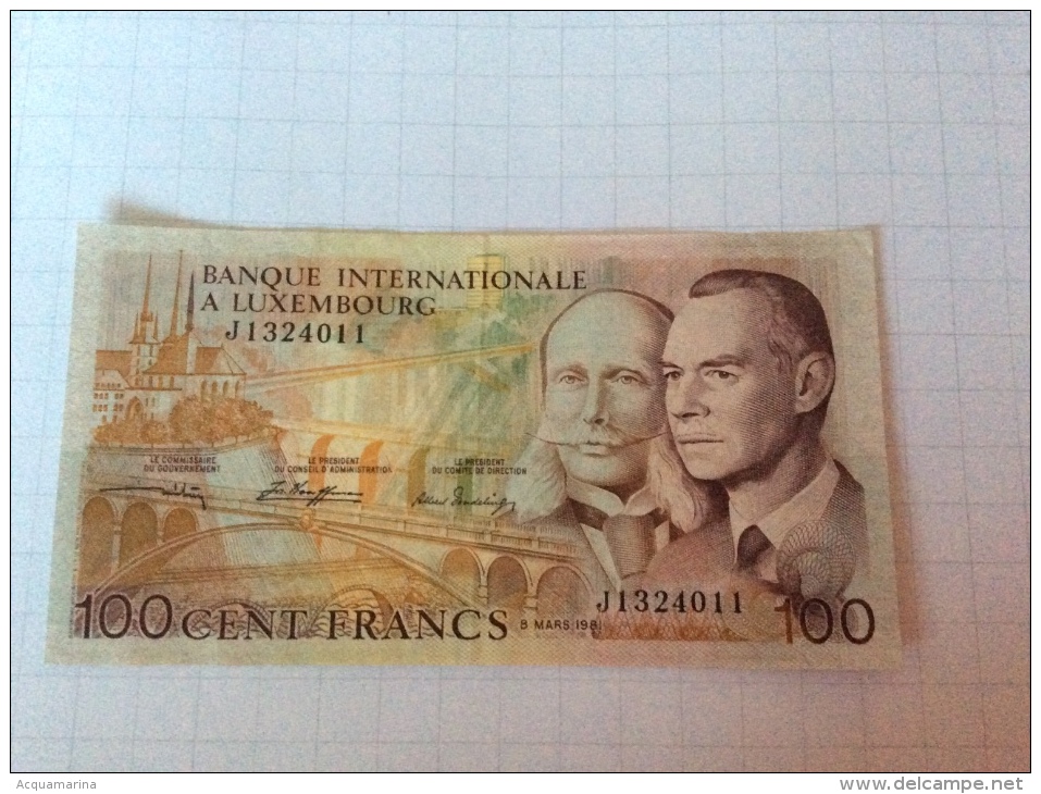 LUXEMBOURG 100 CENT FRANCS 1981 CIRCULATED - Luxemburgo