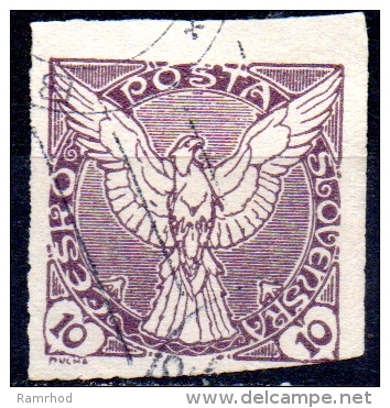 CZECHOSLOVAKIA 1918 Newspaper Stamp - 10h. - Lilac   FU - Francobolli Per Giornali