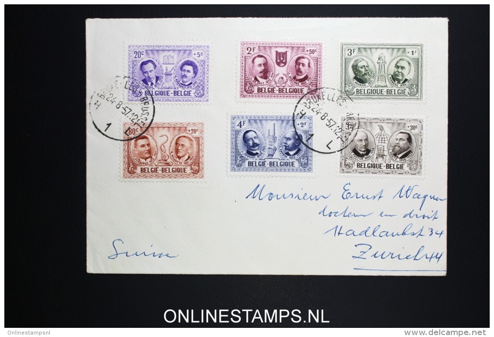 Belgium: Cover 1957 , OBP 1013 - 1018 - Briefe U. Dokumente