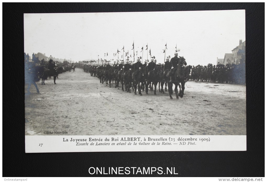 Belgium:card La Joyeuse Entrée Du Roi Albert 1909   Not Used Nr 17 - Autres & Non Classés
