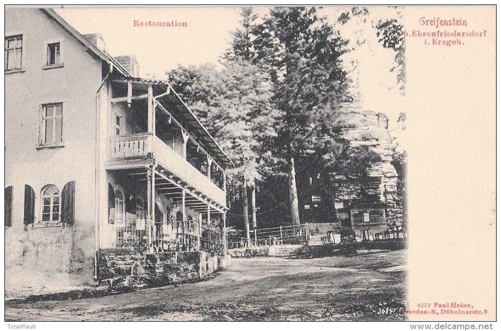 Restauration Greifenstein B EHRENFRIEDERSDORF Erzgebirge Um 1905 Ungeteilte Rückseite - Ehrenfriedersdorf