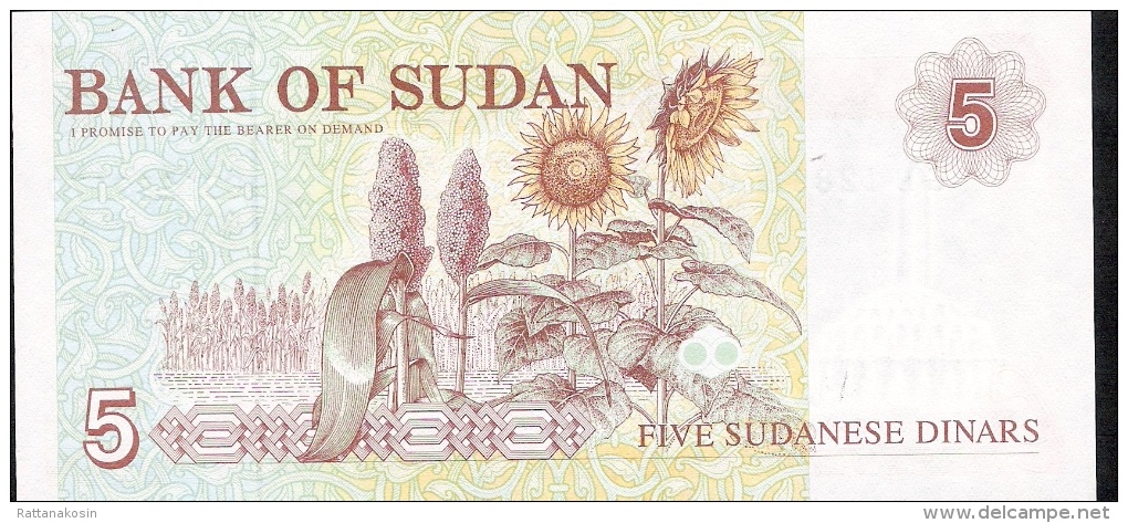 SUDAN   P51a  5  DINARS  1993 #GC     UNC. - Sudan