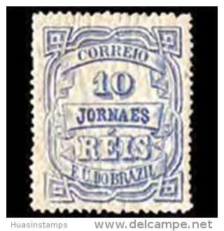 BRAZIL 1890 - Scott# P19 Numeral 10r LH (XX347) - Neufs