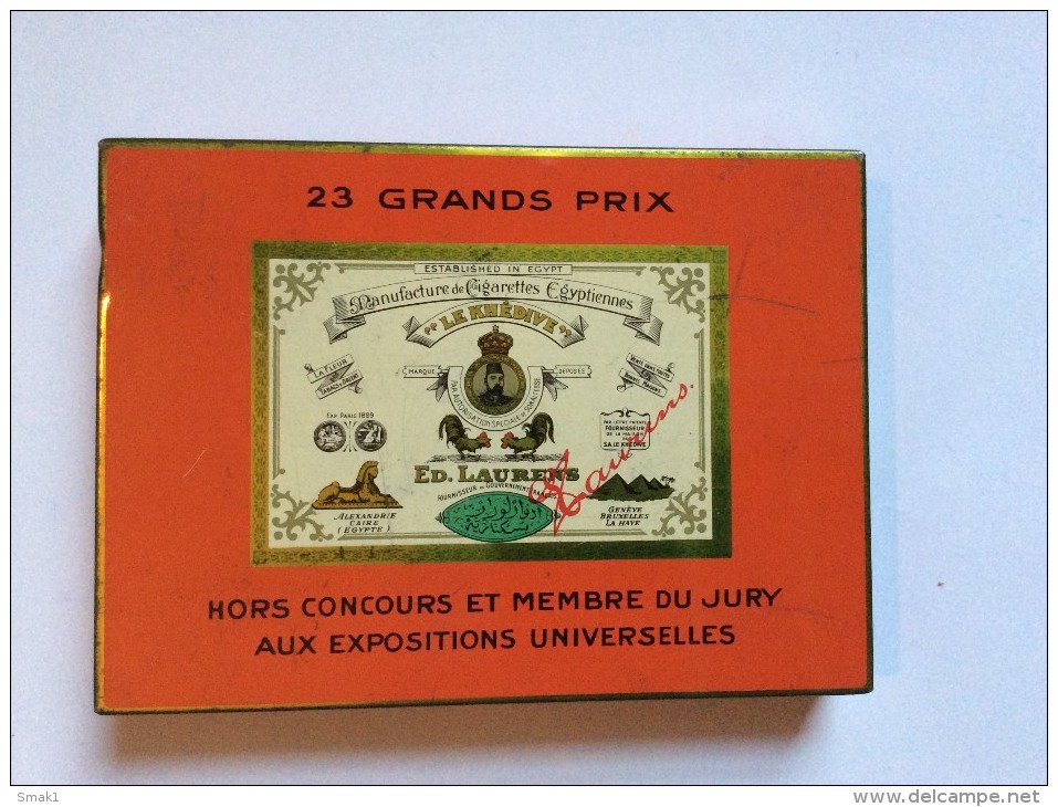 Empty Metal  Cigarette  Box  " PRINCE DE MONACO "  -   ED. LAURENS - Zigarettenetuis (leer)