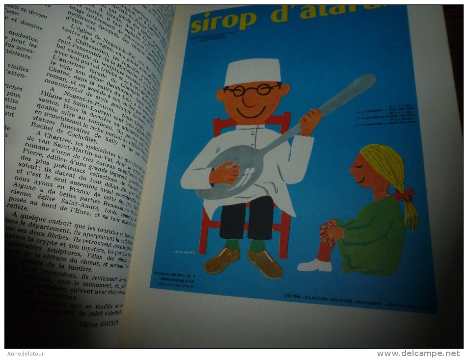 1963LA FRANCE A TABLE :  L' EURE Et LOIR  (Chartres,Dunois,Montigny-le-Gannelon,Châteaudun,Bonneval...etc - Tourismus Und Gegenden