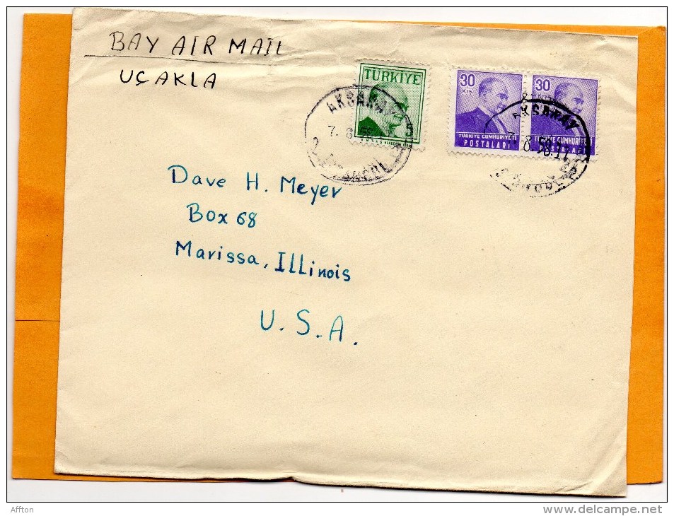 Turkey Old Cover Mailed To USA - Lettres & Documents