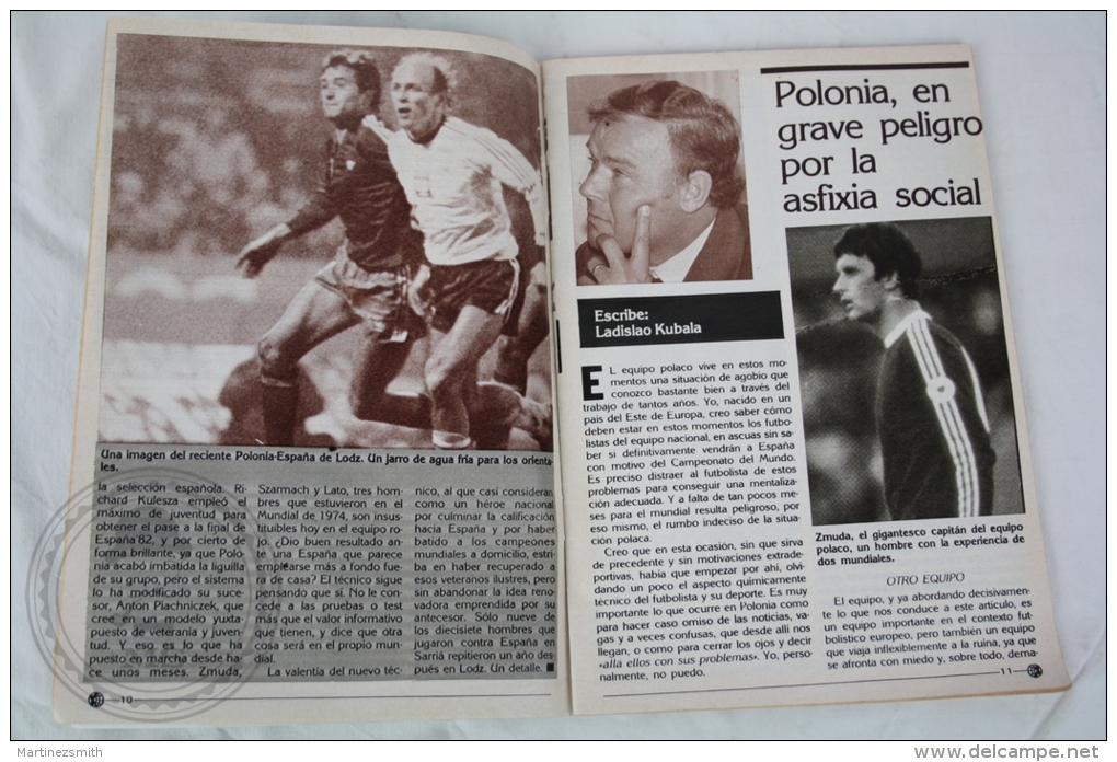 1982 FIFA World Cup - Spanish Magazine - Poland Players & Team - Lato, Boniek...