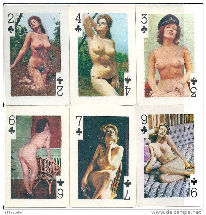 Nue ,Cartes à Jouer  Hérotique  ,54  Cartes à Jouer , HEROTIQUES    ( Cartes 8,5 X 5,7  )   9  Scans - 54 Cartes