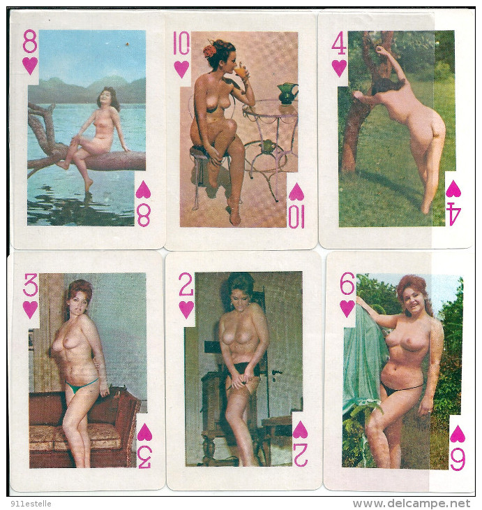 Nue ,Cartes à jouer  Hérotique  ,54  Cartes à Jouer , HEROTIQUES    ( Cartes 8,5 x 5,7  )   9  Scans