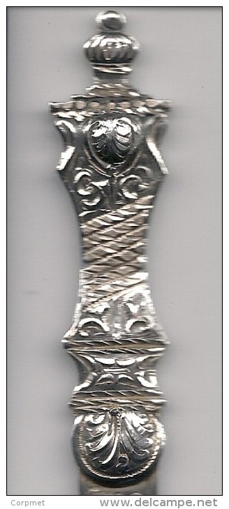 L'OUVREUR DE LETTRE -LETTER OPENER - CRÉÉ AVEC LA COURONNE - L'ARGENT S'est TACHÉ 900 - 6 Pouces Long - 15 Cm - C/1900's - Sonstige & Ohne Zuordnung